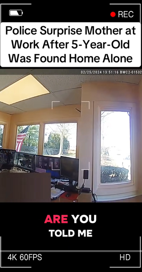 “Police Confront Shocked Mom at Work After Her 5-Year-Old Was Found Home Alone!”