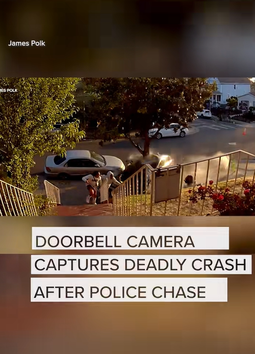 Deadly CHP Chase Caught on Doorbell Cam — Pedestrian Runs for Life After Horrific Crash!