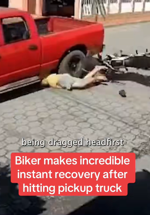 Biker Gets Hit… But His Recovery Will Leave You Speechless!