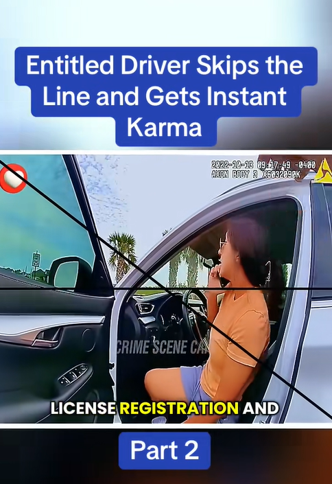 Entitled Driver Skips the Line and Gets Instant Karma – Part 2