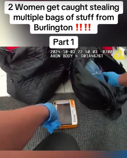 2 Women Busted Stealing Bags of Merchandise from Burlington — Entire Arrest Caught on Camera!
