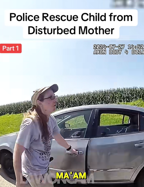 POLICE INTERVENE TO RESCUE CHILD FROM MOTHER SHOWING SIGNS OF SEVERE DISTRESS