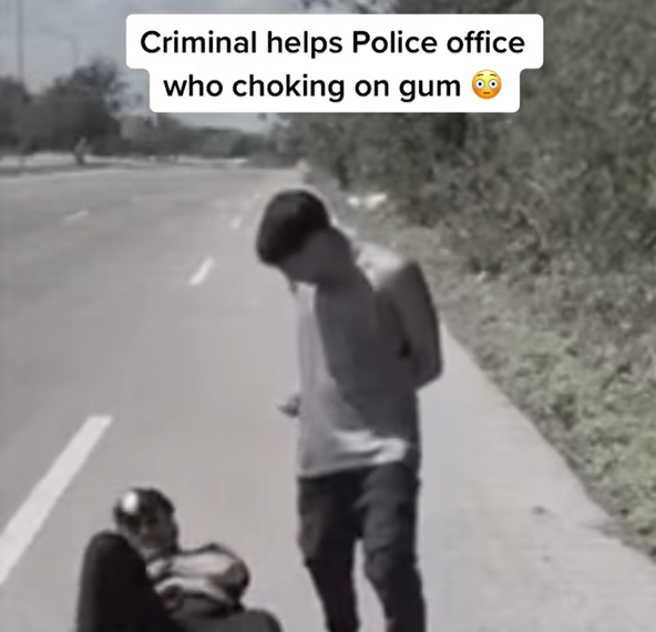 CRIMINAL TURNED HERO: SUSPECT SAVES CHOKING COP