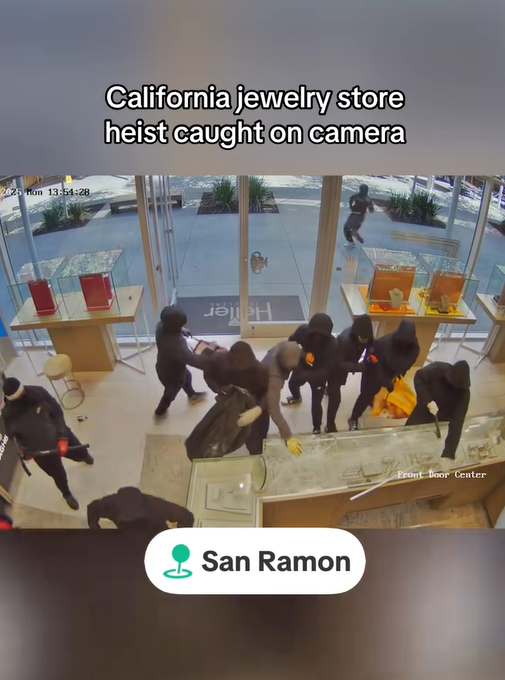 20 Suspects Storm California Jewelry Store in Broad Daylight