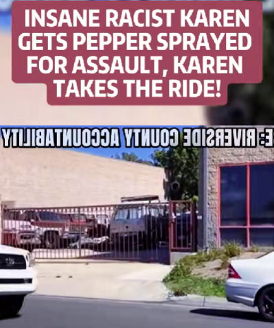 Karen’ Meltdown Ends in Arrest After Shocking Street Assault — Pepper Spray Brings Instant Justice