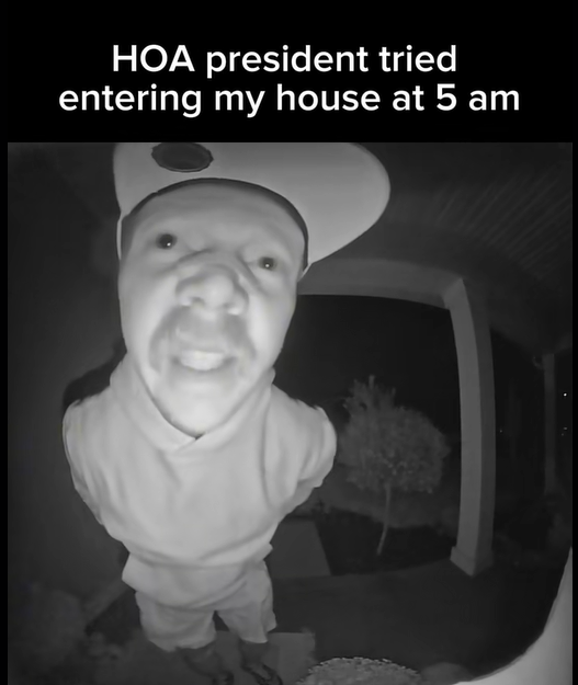 Homeowner Catches HOA President on Doorbell Camera Trying to Enter House at 5 AM — Neighborhood in Shock