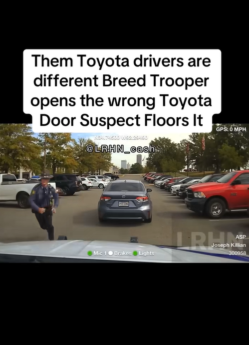 Them Toyota Drivers Are a Different Breed — Trooper Opens the Wrong Door, Suspect Floors It!