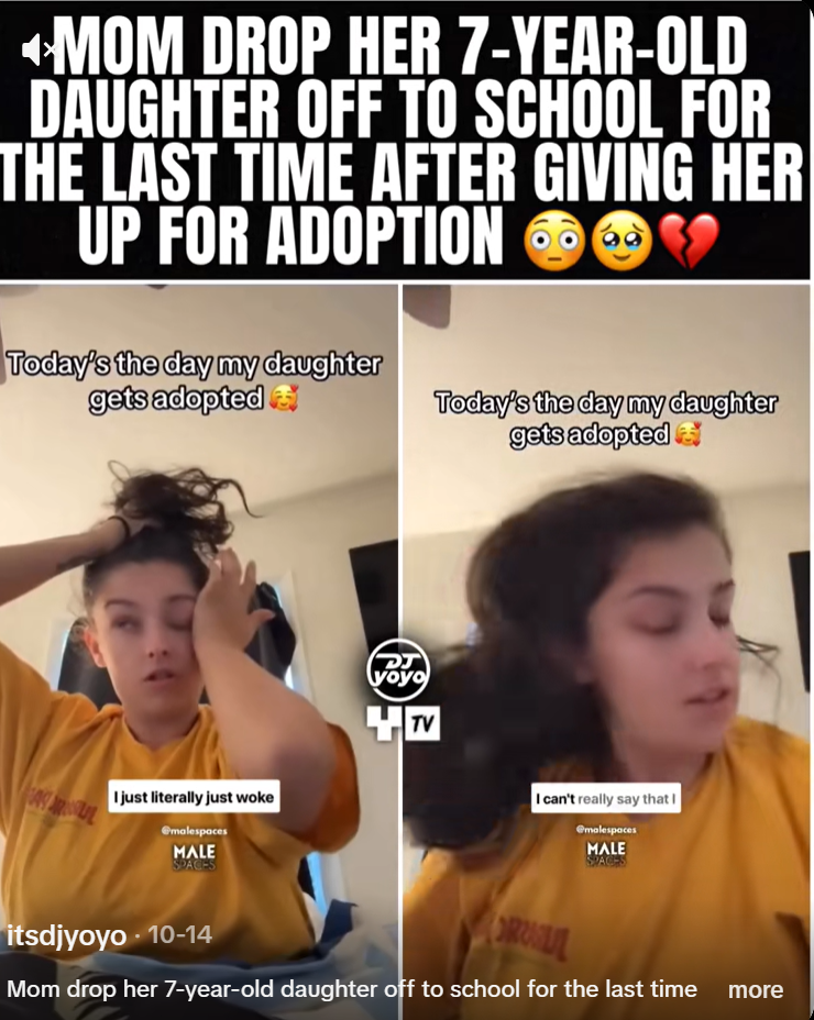 Mom Drops Her 7-Year-Old Daughter Off to School for the Last Time After Giving Her Up for Adoption