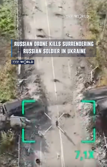 Russian Soldier Killed by His Own Side After Attempting to Surrender