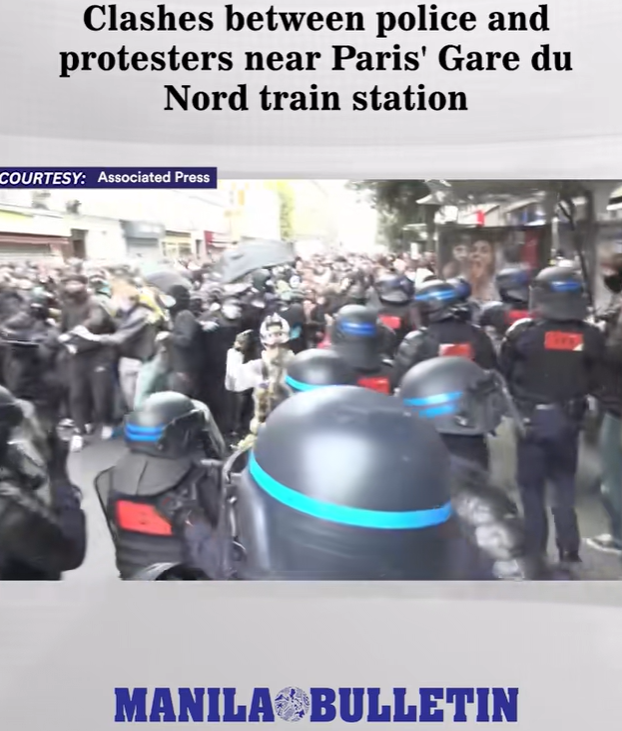Paris Turns Chaotic: Clashes Erupt Between Police and Protesters at Gare du Nord