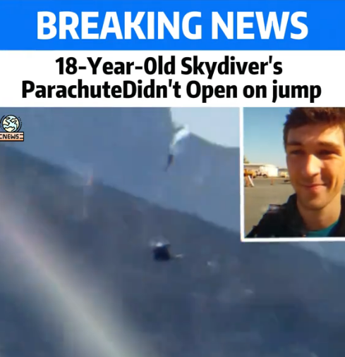 18-Year-Old Skydiver’s Parachute Fails to Open Mid-Air — Crowd Watches the Terrifying Fall Unfold!