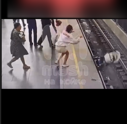 “Terrifying Subway Moment Caught on Camera — Bystanders Rush Into Action After Man Falls Onto the Tracks!”