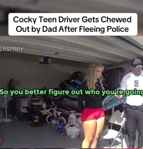 Runaway Teen Stops Smirking When Dad Shows Up — Garage Confrontation Caught on Camera!