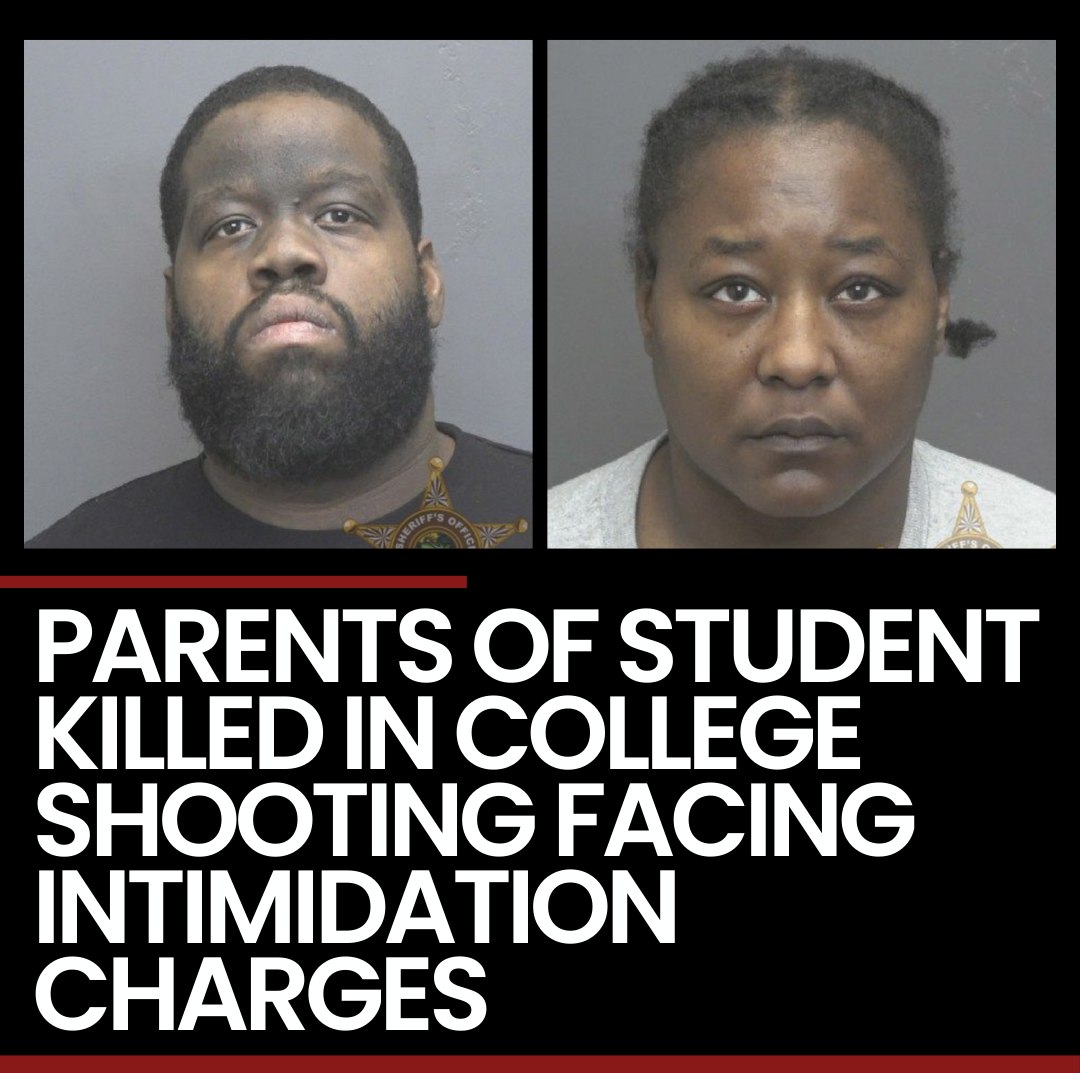 Parents of student killed in college shooting facing intimidation charges