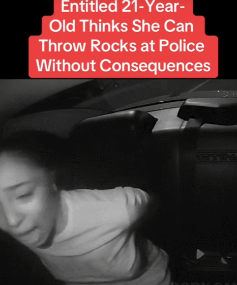 21-Year-Old Sparks Outrage After Hurling Rocks at Officers — Her Reaction Inside the Patrol Car Leaves Viewers Stunned