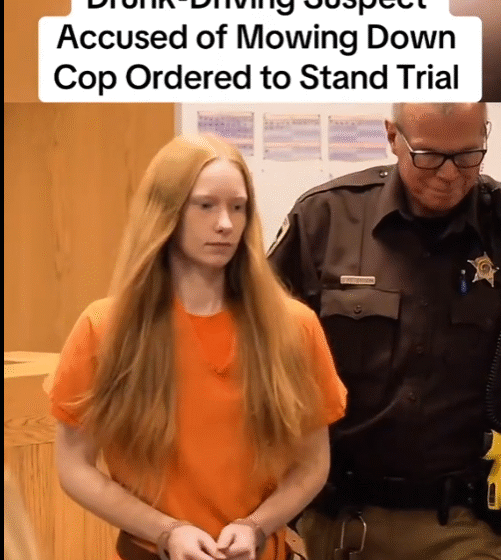 “Woman Accused of Running Down Officer Faces Judge — Courtroom Goes Silent as She Walks In”