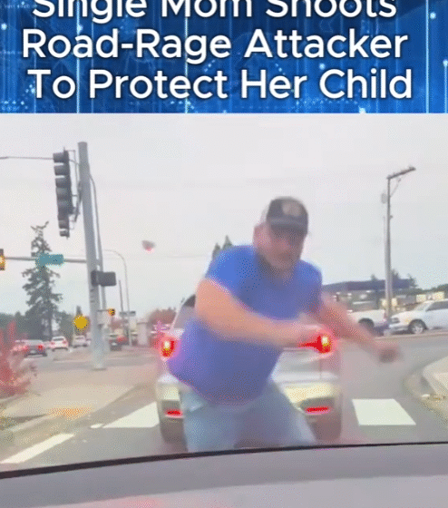 Single Mom STANDS HER GROUND After Road-Rage Man Charges Her Car With Child Inside!