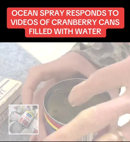 Shoppers Shocked as Viral Videos Show Cranberry Cans Filled With Water — Ocean Spray Finally Breaks Its Silence!