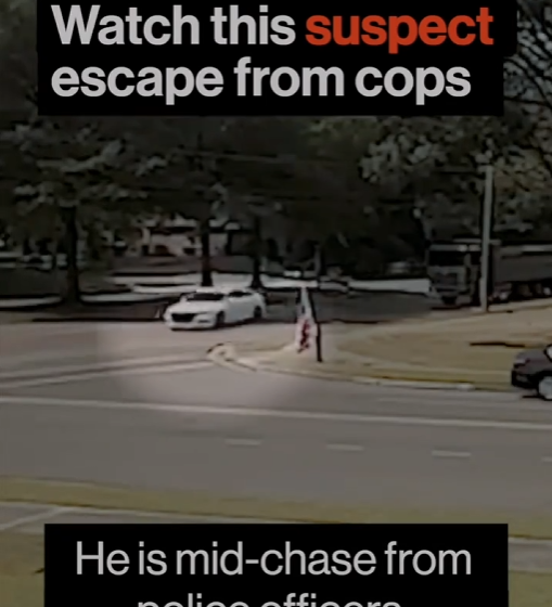 WATCH THE MOMENT A SUSPECT SLIPS AWAY AS POLICE GIVE CHASE — CAUGHT ON CAM