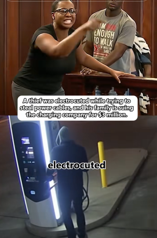 A thief was electrocuted while trying to steal power cables, and his family is suing the charging company for $3 million