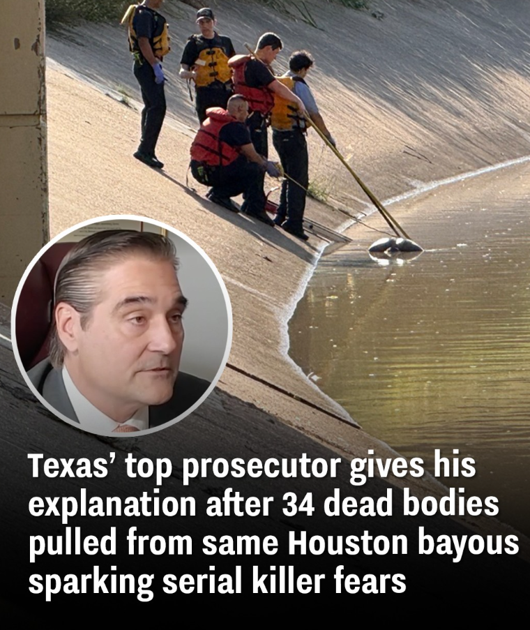 Texas’ top prosecutor gives his explanation after 34 dead bodies pulled from same Houston bayous sparking serial killer fears