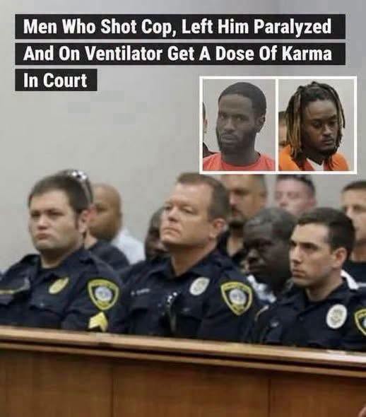 Men who shot cop are shocked when the judge hands out a dose of karma