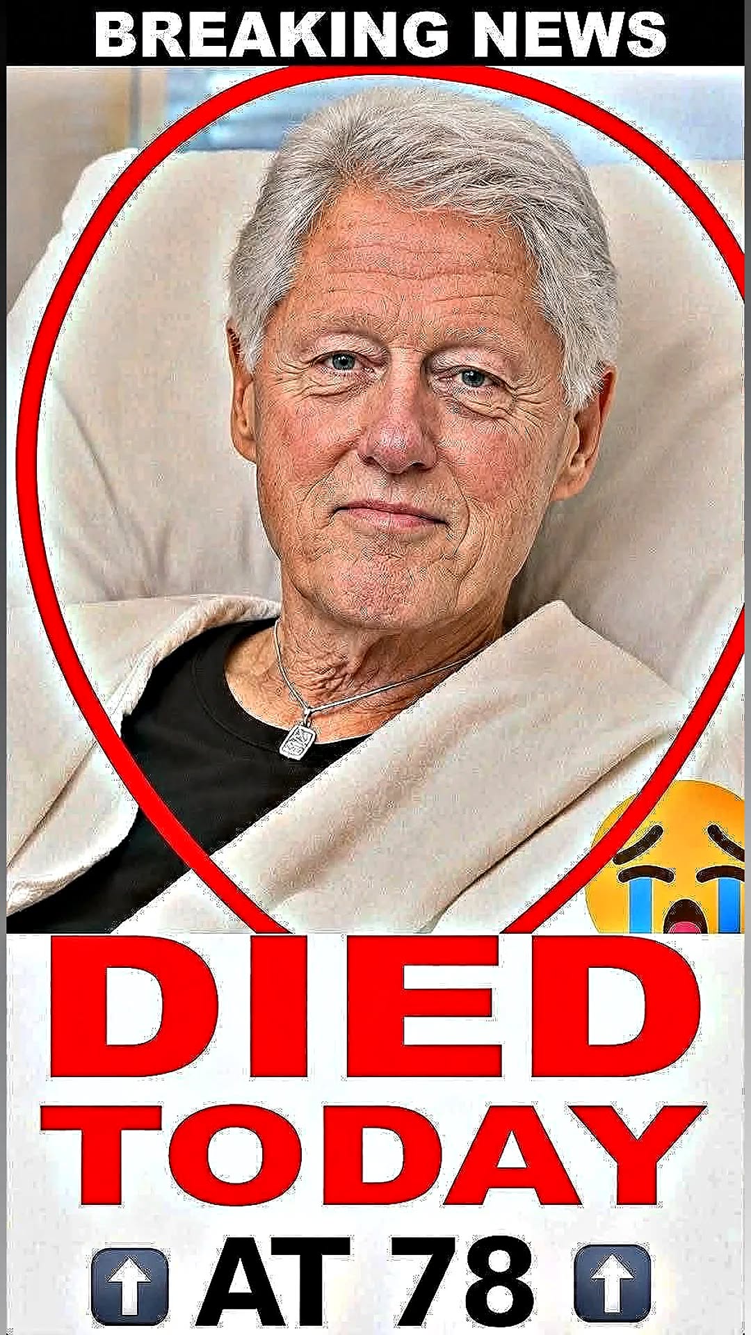 Bill Clinton with tears in their eyes make the sad announcement…
